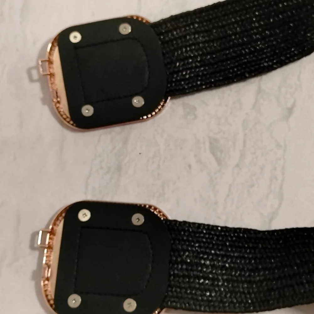 JdlspplWomen's Braided Thick Belt Fashion Holeless Wide Stretchy Medium